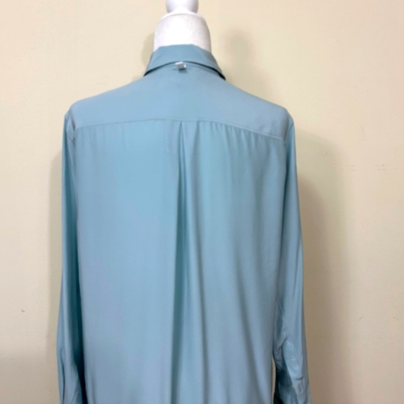 EUC FLAWLESS rag & bone Pure Silk Hidden Buttons Up Long Sleeves Shirt Top S/M - Picture 11 of 15